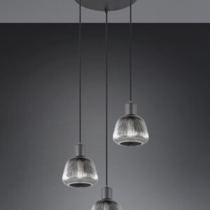 Κρεμαστό Πολύφωτο Ροζέτα Ματ & Γυαλί TARIFA 3xE27 Trio Lighting – 362830332