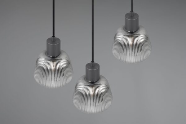 Κρεμαστό Πολύφωτο Ροζέτα Ματ & Γυαλί TARIFA 3xE27 Trio Lighting – 362830332