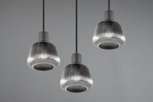 Κρεμαστό Πολύφωτο Ροζέτα Ματ & Γυαλί TARIFA 3xE27 Trio Lighting – 362830332