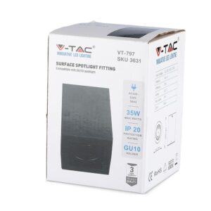 Σποτ επιφανείας VT-797, LED 35W, καπάκι GU10, προστασία IP20, λευκό, για εσωτερική χρήση.