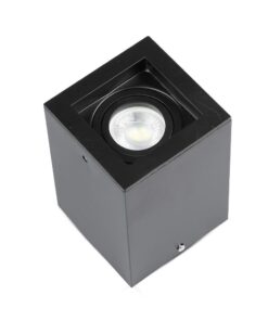 Μαύρο τετράγωνο φωτιστικό οροφής, LED, μοντέρνος σχεδιασμός, ιδανικό για εσωτερικούς χώρους.