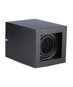 Μαύρο φωτιστικό σποτ εσωτερικού χώρου, τετράγωνο, για επαγγελματικούς ή οικιακούς χώρους.