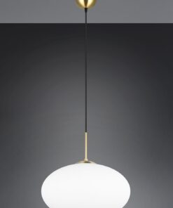 Κρεμαστό Φωτιστικό Ματ Ορείχαλκος & Οπάλ Γυαλί FOMENTO 1xE27 Φ40 Trio Lighting – 363190108