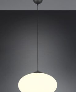 Κρεμαστό Φωτιστικό Μαύρο Ματ & Οπάλ Γυαλί FOMENTO 1xE27 Φ40 Trio Lighting – 363190132