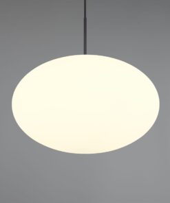 Κρεμαστό Φωτιστικό Μαύρο Ματ & Οπάλ Γυαλί FOMENTO 1xE27 Φ40 Trio Lighting – 363190132