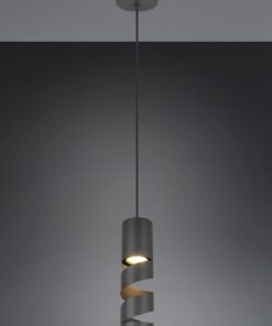 Κρεμαστό Φωτιστικό Σποτ Μαύρο Ματ Μεταλλικό STREAM 1x GU10 Trio Lighting – 364000132