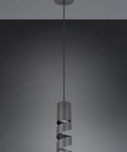 Κρεμαστό Φωτιστικό Σποτ Μαύρο Ματ Μεταλλικό STREAM 1x GU10 Trio Lighting – 364000132