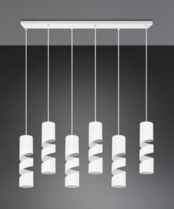 Κρεμαστό Φωτιστικό Ράγα Λευκό Ματ Μεταλλικό STREAM 6x GU10 Trio Lighting – 364000631