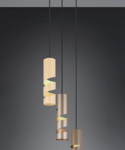 Κρεμαστό Φωτιστικό Ροζέτα Μπεζ & Καφέ Μεταλλικό STREAM 3x GU10 Trio Lighting – 364030317