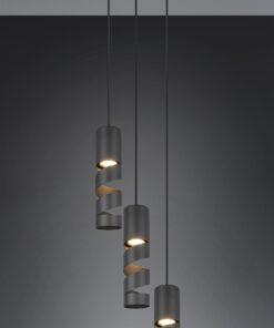 Κρεμαστό Φωτιστικό Ροζέτα Μαύρο Μεταλλικό STREAM 3x GU10 Trio Lighting – 364030332