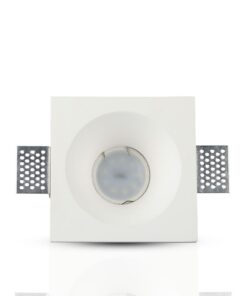 Τετράγωνο ενσωματωμένο φωτιστικό οροφής LED, λευκό, για μοντέρνο φωτισμό εσωτερικών χώρων.