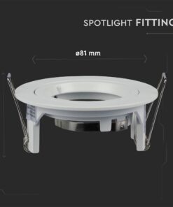 Βάση Σποτ GU10 – MR16 V-TAC Χωνευτή Στρογγυλή Λευκό – 3642