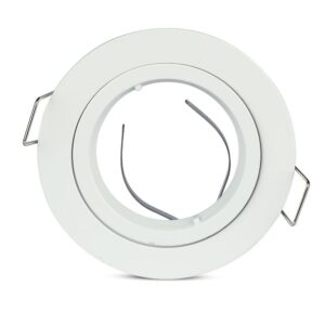 Βάση Σποτ GU10 – MR16 V-TAC Χωνευτή Στρογγυλή Λευκό – 3642