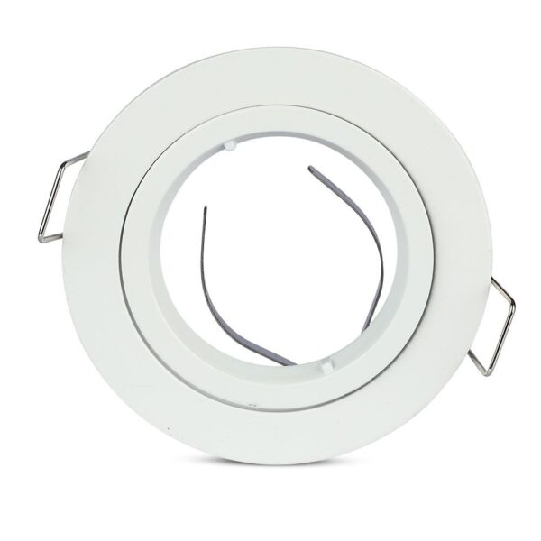 Βάση Σποτ GU10 – MR16 V-TAC Χωνευτή Στρογγυλή Λευκό – 3642