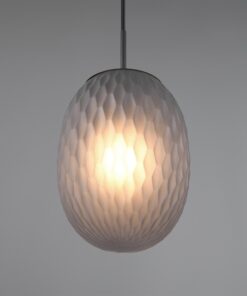 Κρεμαστό Μονόφωτο Μαύρο Ματ με Φιμέ Ανάγλυφο Γυαλί FACETTE 1xE27 Trio Lighting – 364200154