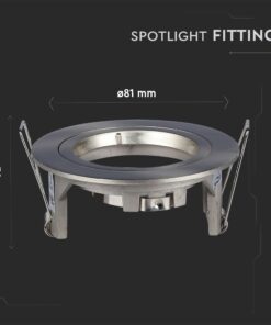 Μεταλλική βάση σποτ, διάμετρος 81mm, ύψος 34mm, για τοποθέτηση σε οροφή.
