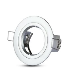 Σποτ οροφής λευκό, κυκλικό, ρυθμιζόμενο, ιδανικό για εσοχή εγκατάστασης σε οροφή. Κατάλληλο για εσωτερικούς χώρους.