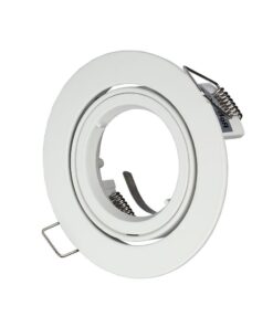 Βάση Σποτ GU10 – MR16 V-TAC Χωνευτή Στρογγυλή Λευκό – 3645