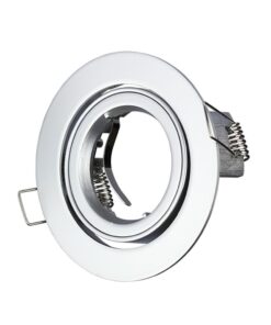 Σποτ χωνευτό οροφής μεταλλικό λευκό, ρυθμιζόμενο με ελατήρια, ιδανικό για εσωτερικό φωτισμό χώρου.