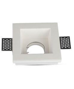 Ενσωματωμένο τετράγωνο σποτ γύψου για οροφή, λευκό, ρυθμιζόμενο. Κατάλληλο για κρυφό φωτισμό εσωτερικών χώρων.