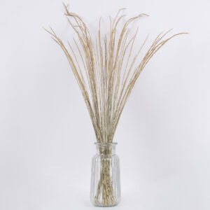 GloboStar® SMUTGRASS 36502 Αποξηραμένο Φυτό Χορταφιλιά – Μπουκέτο Διακοσμητικών Κλαδιών Μπεζ – Πράσινο Υ90cm