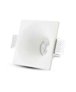Ενσωματωμένο τετράγωνο σποτ φωτιστικό LED, λευκό, κατάλληλο για εσωτερική χρήση και μοντέρνα διακόσμηση.