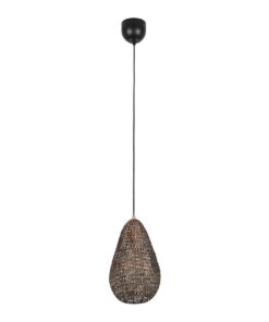 Κρεμαστό Φωτιστικό Αντικέ Ορείχλακος με Μεταλλικό Πλέγμα Φ23 ZIVA 1x E27 Trio Lighting – 365300104