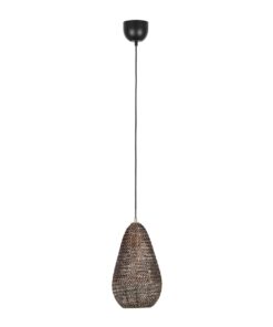 Κρεμαστό Φωτιστικό Αντικέ Ορείχλακος με Μεταλλικό Πλέγμα Φ23 ZIVA 1x E27 Trio Lighting – 365300104