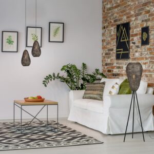Κρεμαστό Φωτιστικό Αντικέ Ορείχλακος με Μεταλλικό Πλέγμα Φ23 ZIVA 1x E27 Trio Lighting – 365300104