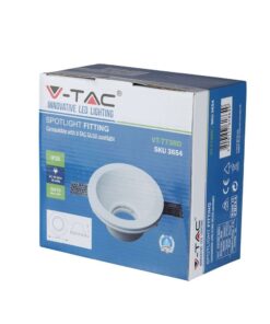V-TAC Βάση Σπότ για GU10 Λάμπες, IP20, SKU 3654, μέγιστη ισχύς 35W, για εσωτερική χρήση.