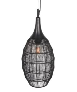 Κρεμαστό Φωτιστικό Μαύρο Ματ με Μεταλλικό Πλέγμα Φ26 SORAYA 1x E27 Trio Lighting – 365420132