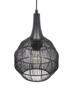 Κρεμαστό Φωτιστικό Μαύρο Ματ με Μεταλλικό Πλέγμα Φ26 SORAYA 1x E27 Trio Lighting – 365430132