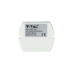 Τερματική Τάπα Φωτιστικών Ράγας Λευκό V-TAC – 3657