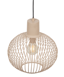 Κρεμαστό Φωτιστικό σε Απόχρωση Άμμου Μεταλλικό Πλέγμα Φ33 GILA 1x E27 Trio Lighting – 365790166