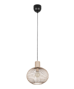 Κρεμαστό Φωτιστικό σε Απόχρωση Άμμου Μεταλλικό Πλέγμα Φ33 GILA 1x E27 Trio Lighting – 365790166