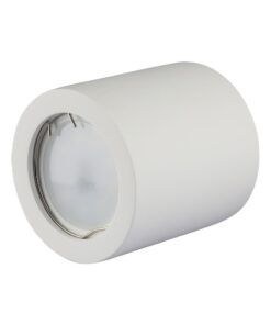 Κυλινδρικό φωτιστικό οροφής λευκό από μεταλλικό υλικό. Ιδανικό για μοντέρνο εσωτερικό χώρο.