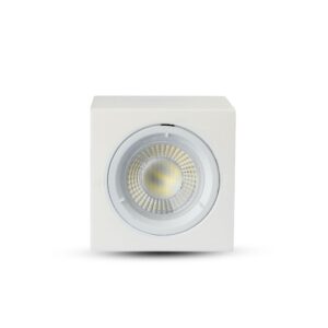 Γύψινη Βάση GU10 – MR16 V-TAC Εξωτερική Τετράγωνη Λευκή Ρυθμιζόμενη – 3666