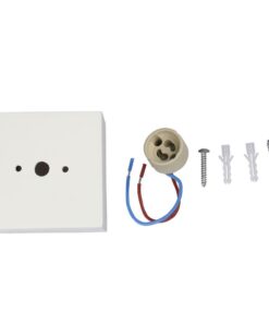 Γύψινη Βάση GU10 – MR16 V-TAC Εξωτερική Τετράγωνη Λευκή Ρυθμιζόμενη – 3666