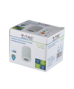 Φωτιστικό – Βάση Σποτ GU10 V-TAC Εξωτερική Στρογγυλή Λευκή IP54 – 3669