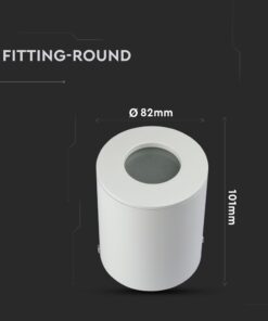 Φωτιστικό – Βάση Σποτ GU10 V-TAC Εξωτερική Στρογγυλή Λευκή IP54 – 3669