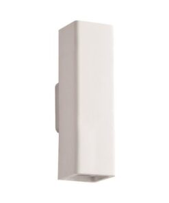 ΑΠΛΙΚΑ ΤΟΙΧΟΥ UP-DOWN ΤΕΤΡΑΓΩΝΗ ΓΥΨΙΝΗ 2xGU10 Φ75x100x250 EUROLAMP 147-53311