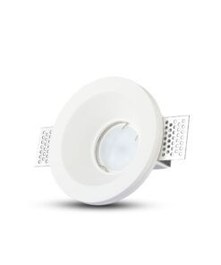 Γύψινη Βάση Σποτ GU10 V-TAC Χωνευτή Στρογγυλή Λευκή – 3697