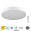GloboStar® BURTON 61203-S Πλαφονιέρα Οροφής LED CCT 75W 8625lm 120° AC 220-240V – Εναλλαγή Φωτισμού μέσω Τηλεχειριστηρίου All In One Ψυχρό 6000k+Φυσικό 4500k+Θερμό 2700k Dimmable Φ60cm – Λευκό – 3 Years Warranty