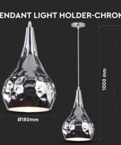 Κρεμαστό Φωτιστικό Οροφής Μεταλλικό Σφυρήλατο με Χρώμιο σώμα V-TAC – 3707