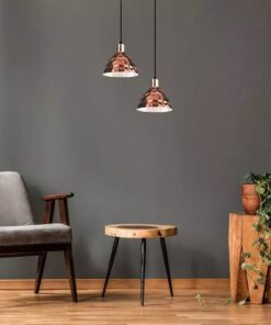 Κρεμαστό Φωτιστικό Οροφής Μεταλλικό Rose Gold Σφυρήλατο V-TAC – 3710