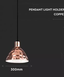 Κρεμαστό Φωτιστικό Οροφής Μεταλλικό Rose Gold Σφυρήλατο V-TAC – 3710