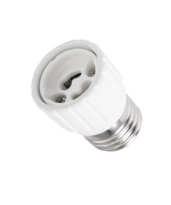 GloboStar® 78973 Πλαστικός Αντάπτορας Μετατροπέας από 1xE27 Ντουί σε 1xGU10 Ντουί Λευκό Φ3 x Υ5cm