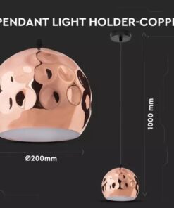 Κρεμαστό Φωτιστικό Οροφής Μεταλλικό Σφυρήλατο με Rose Gold σώμα V-TAC – 3716