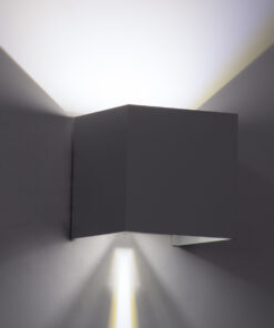 GloboStar® AXIS-S 60566 Φωτιστικό Τοίχου – Απλίκα Αρχιτεκτονικού Φωτισμού Εσωτερικού/Εξωτερικού Χώρου Up & Down LED 10W 1250lm 10 έως 60° AC 220-240V Αδιάβροχο IP65 Μ10 x Π10 x Υ10cm – Ψυχρό Λευκό 6000K – Λευκό – Bridgelux Chip – 3 Χρόνια Εγγύηση