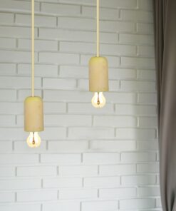 Κρεμαστό Φωτιστικό Οροφής Μονόφωτο E27 Τσιμέντο Κίτρινο V-TAC – 3745